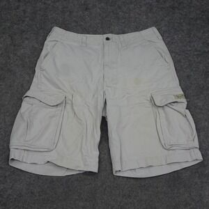 Polo Jeans Co Cargo Shorts Mens 34 Beige Outdoor Pockets Fishing Hiking